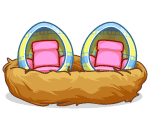 Painted Easter Egg Nest Couch